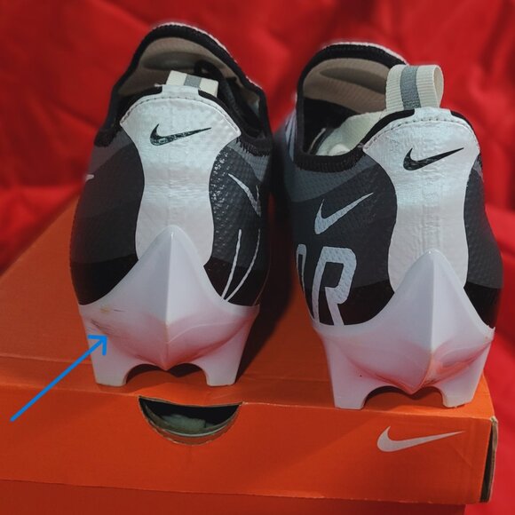 Nike Vapor Edge Pro 360 FB Cleats, size 12 men, blk/white - Picture 11 of 11